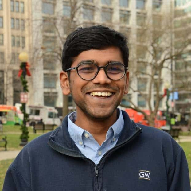 Pratheek Rebala smiles