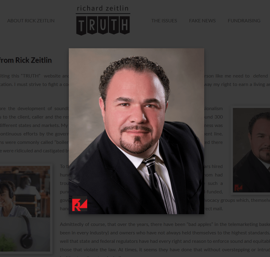 A screenshot of Richard Zeitlin