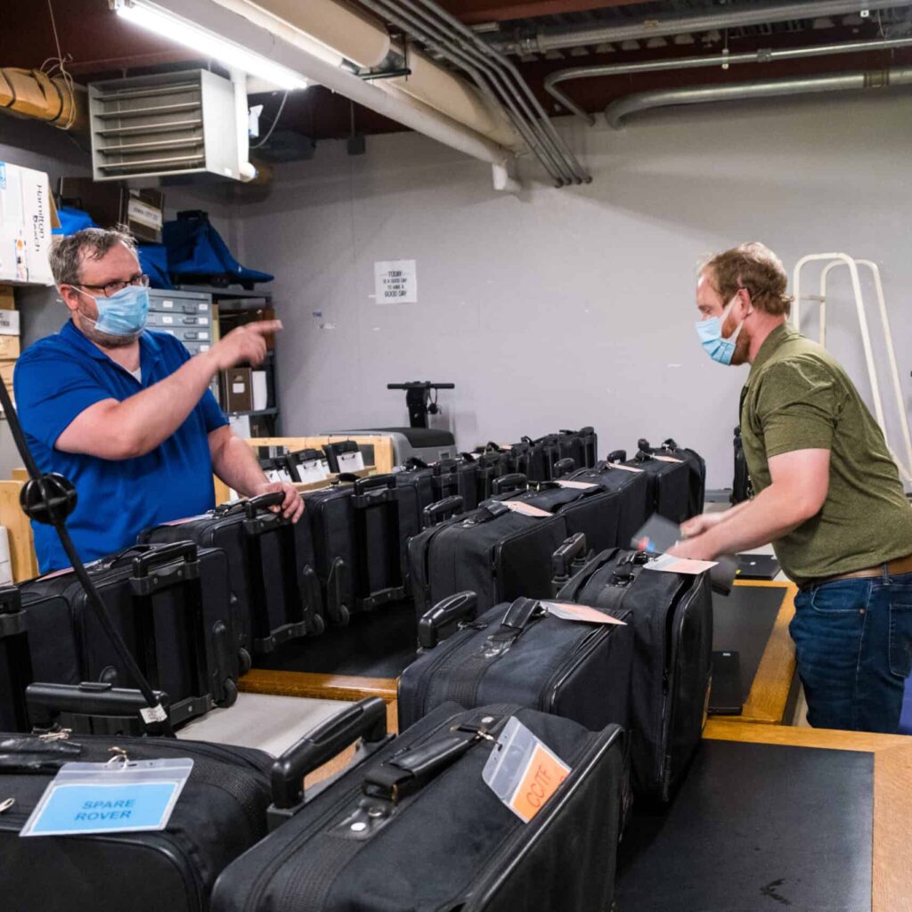 On the ground in Iowa during a dress rehearsal for the November election