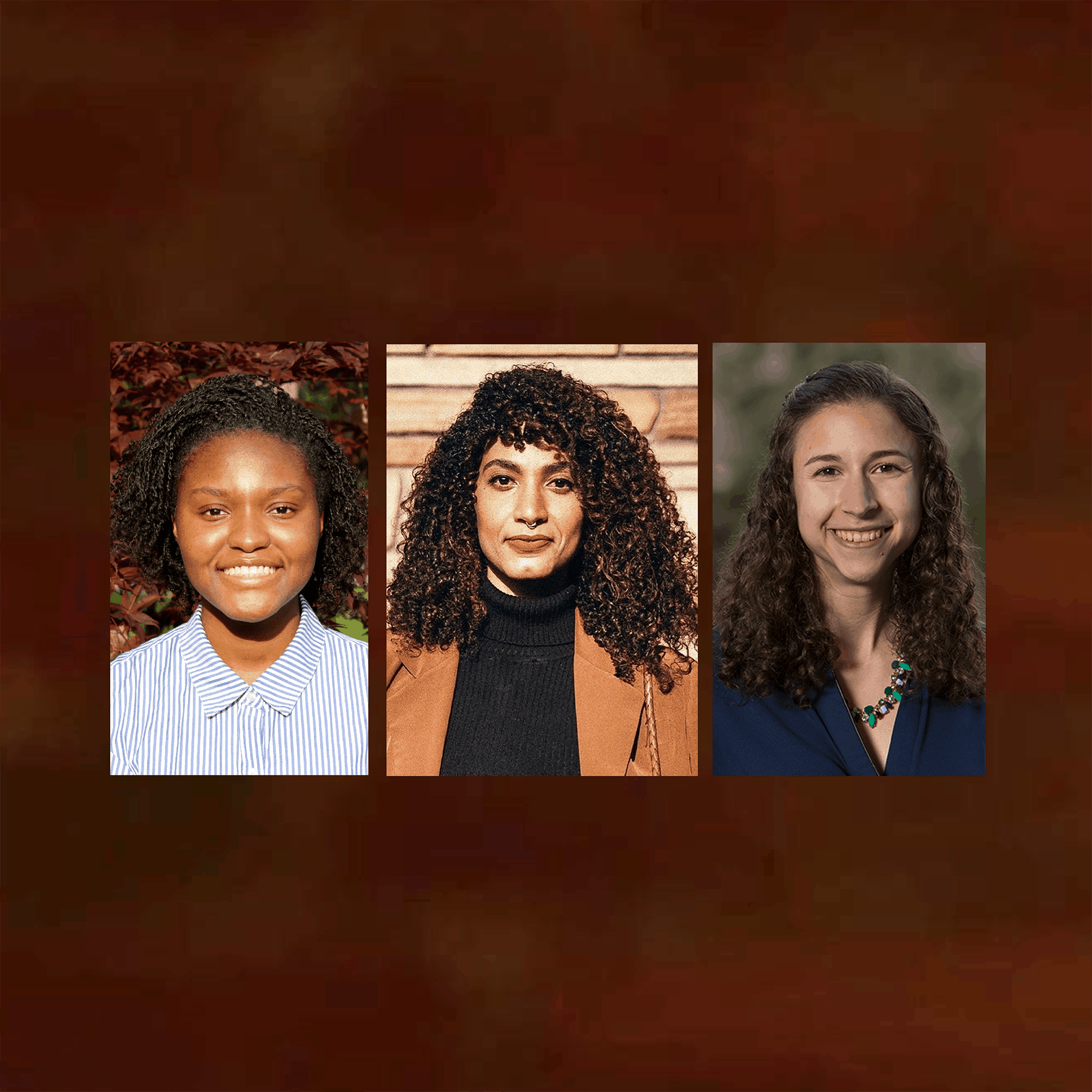 Combination photo of Sophie Austin, Melissa Hellmann and Amy DiPierro