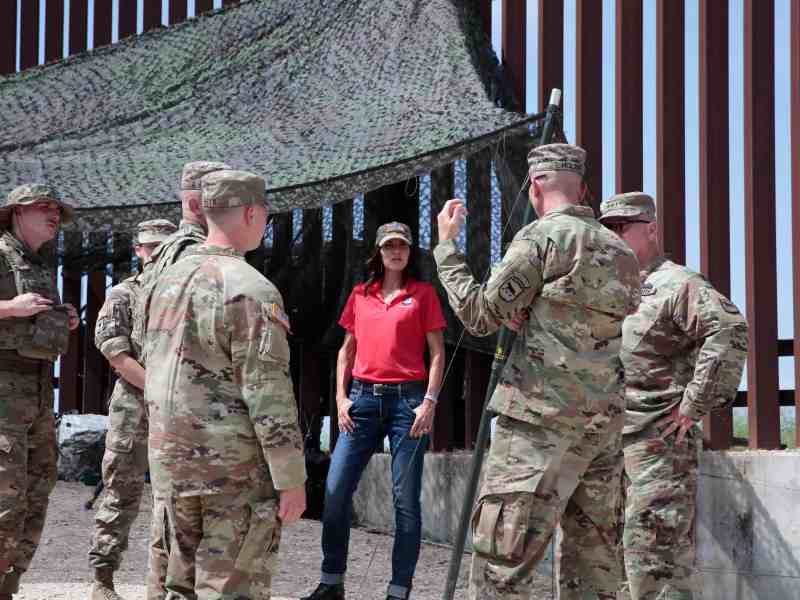 South Dakota Gov. Kristi Noem visits the U.S. border with Mexico