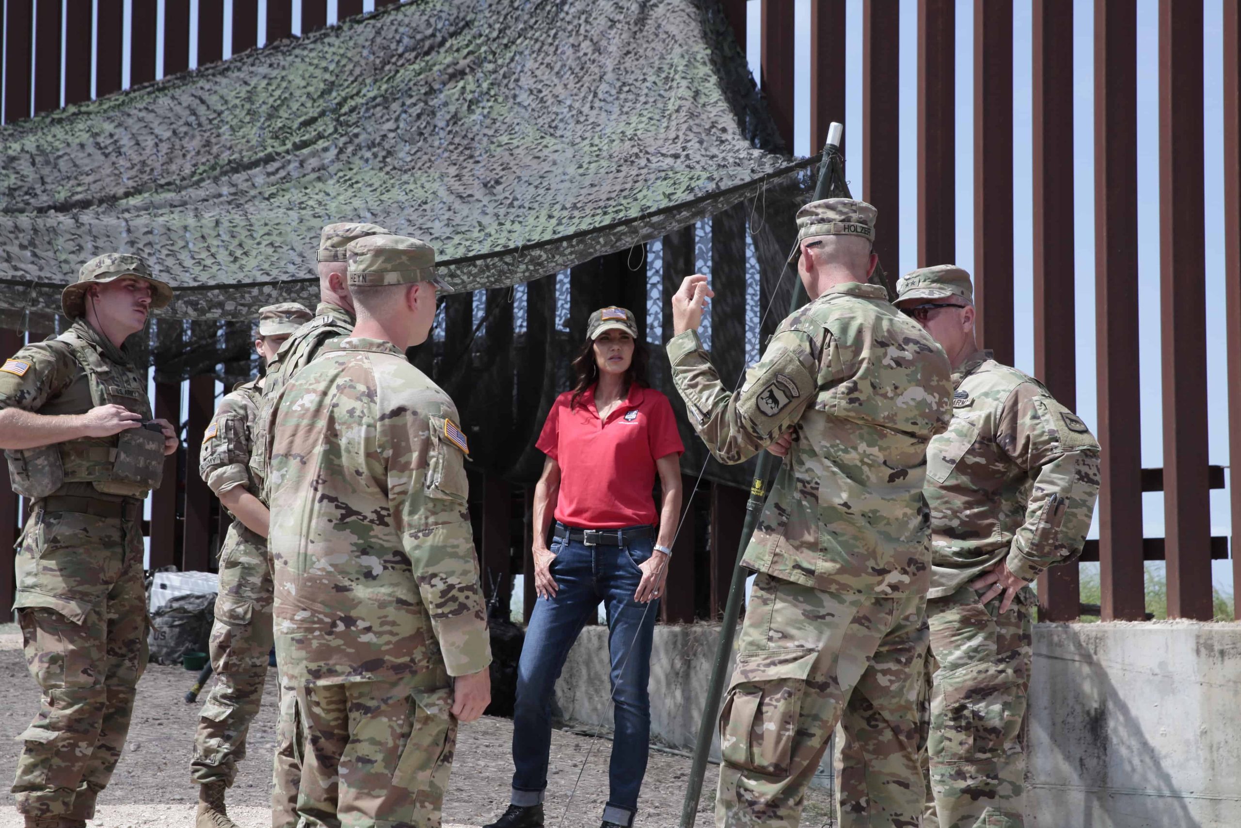 South Dakota Gov. Kristi Noem visits the U.S. border with Mexico