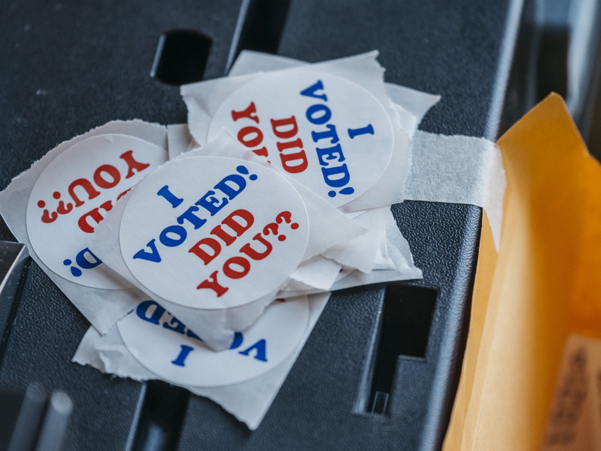 Several 'I Voted! Did You?' stickers are shown.